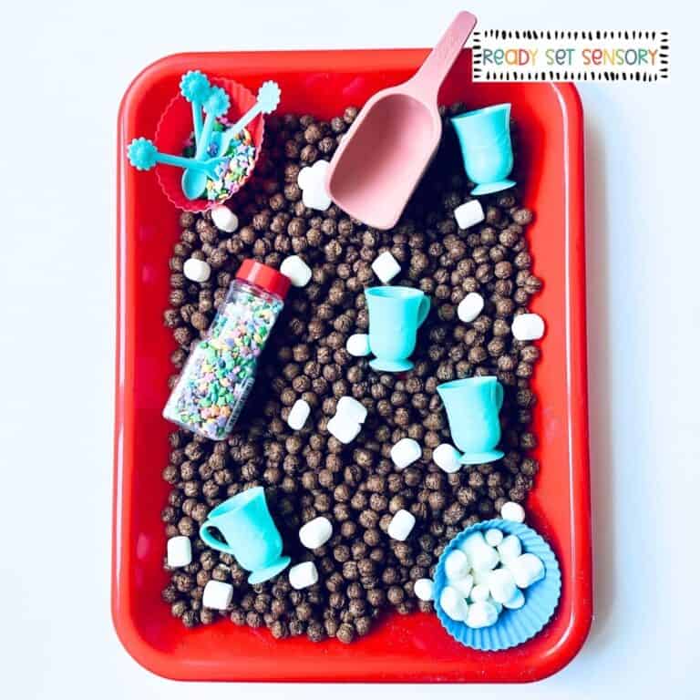 Hot Cocoa Sensory Bin