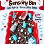 Hot Cocoa Sensory Bin - Clean Up and Storage