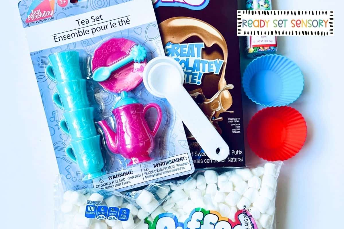 Hot Cocoa Sensory Bin - How to Set Up