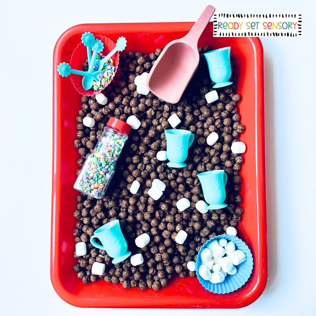 Hot Cocoa Sensory Bin (Fun Winter Activity!)