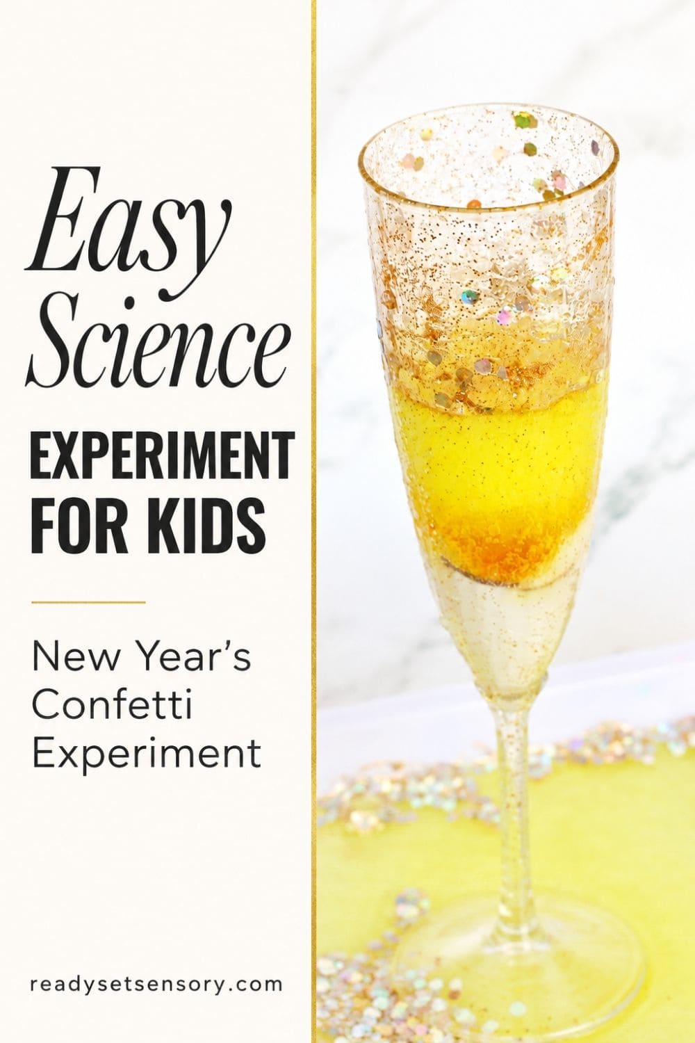 New Year’s Confetti Experiment for Kids - How to Set Up