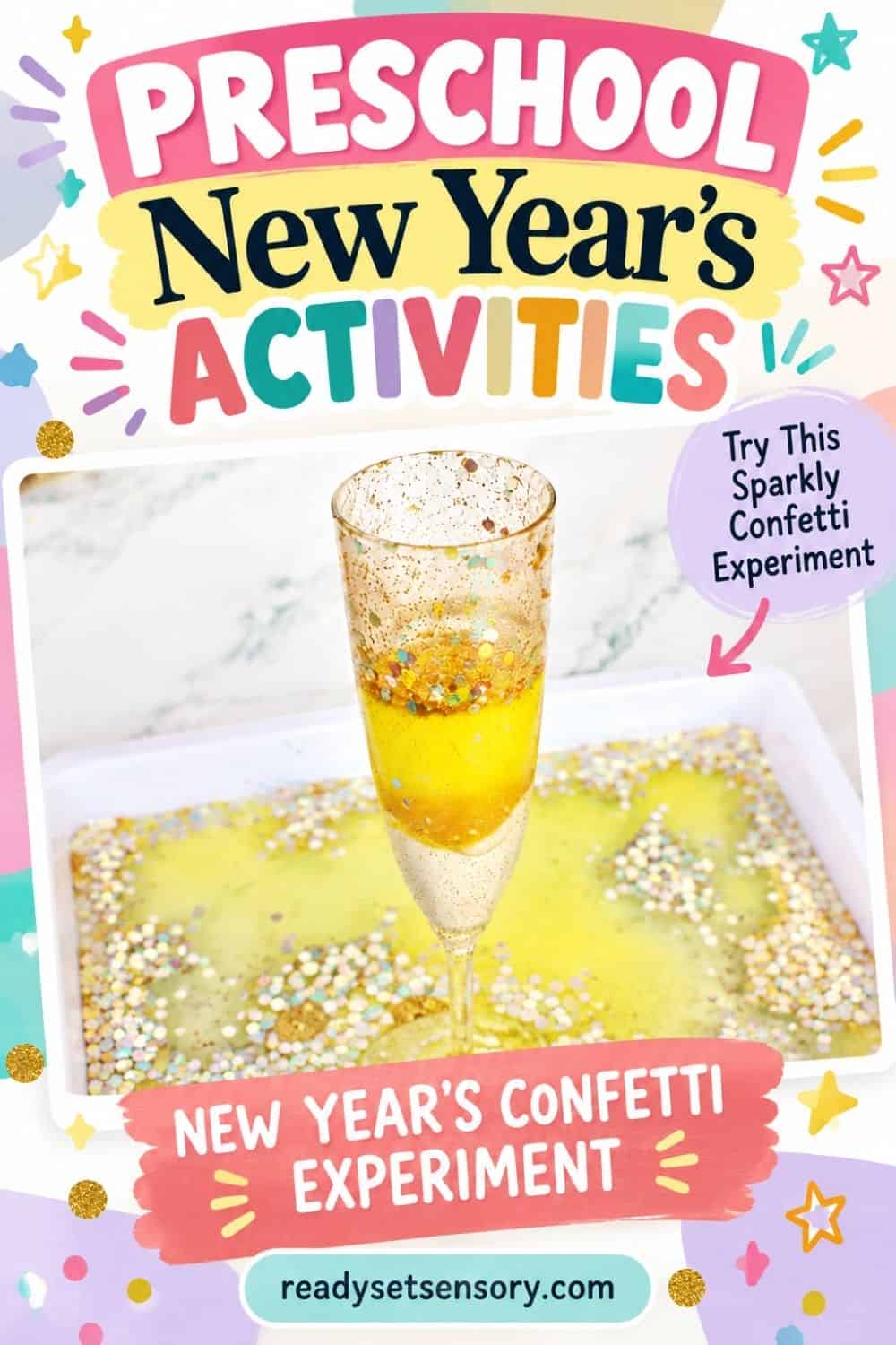 New Year’s Confetti Experiment for Kids - Skills Kids Build