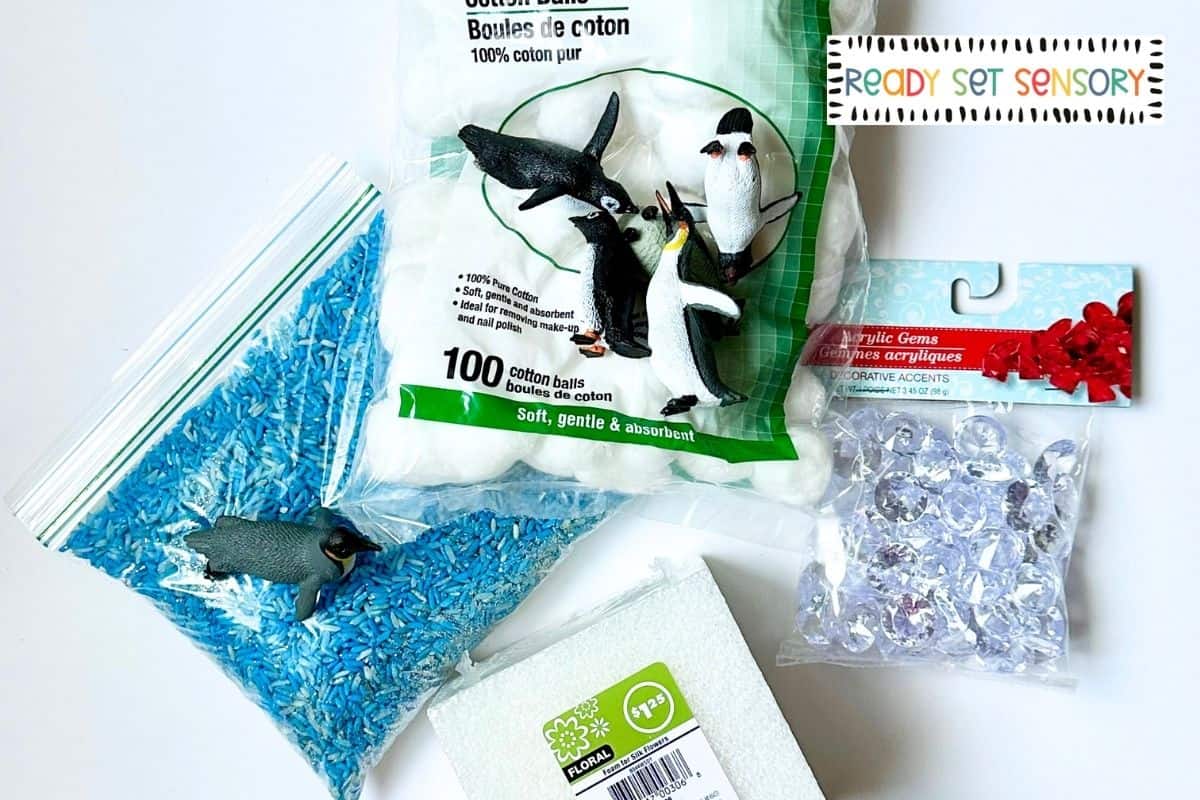 Penguin Sensory Bin - How to Set Up