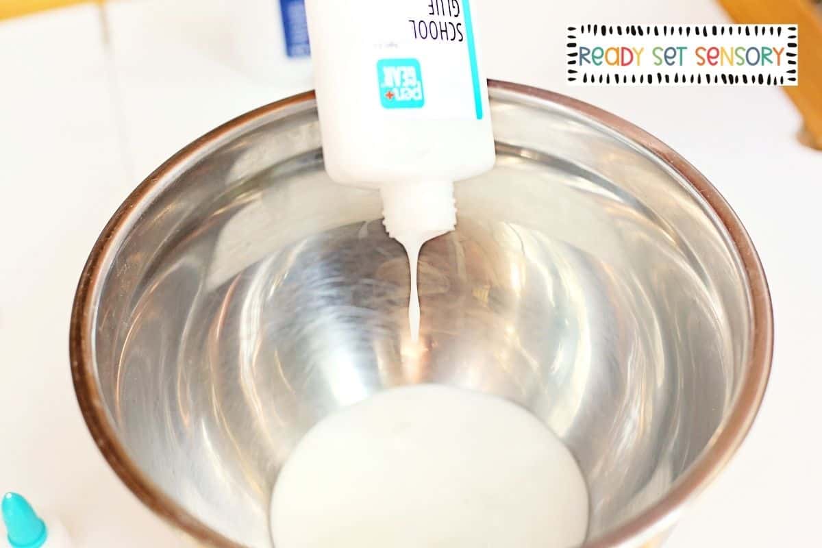 Easy Peppermint Christmas Slime Recipe - Step 1