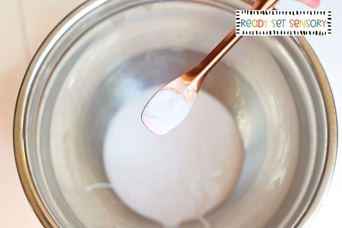 Easy Peppermint Christmas Slime Recipe - Step 2