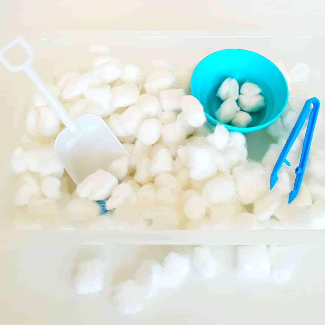Winter Sensory Bin for Toddlers